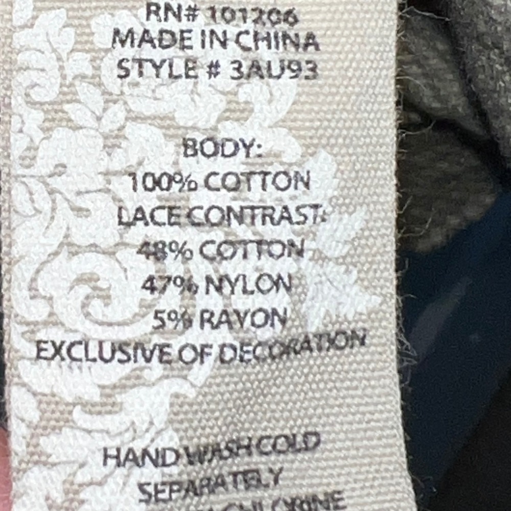 Soft Surroundings Cadence Thermal Topper Open Front Lace Embellishment Gray PS - Picture 7 of 8